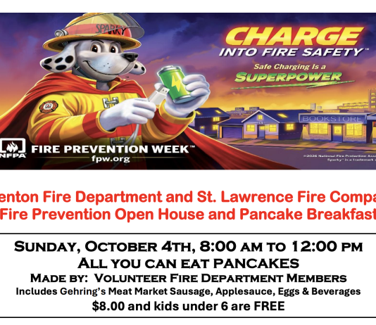 Allenton & St. Lawrence Fire Department breakfast / open house is Sunday, Oct. 4, 2026
