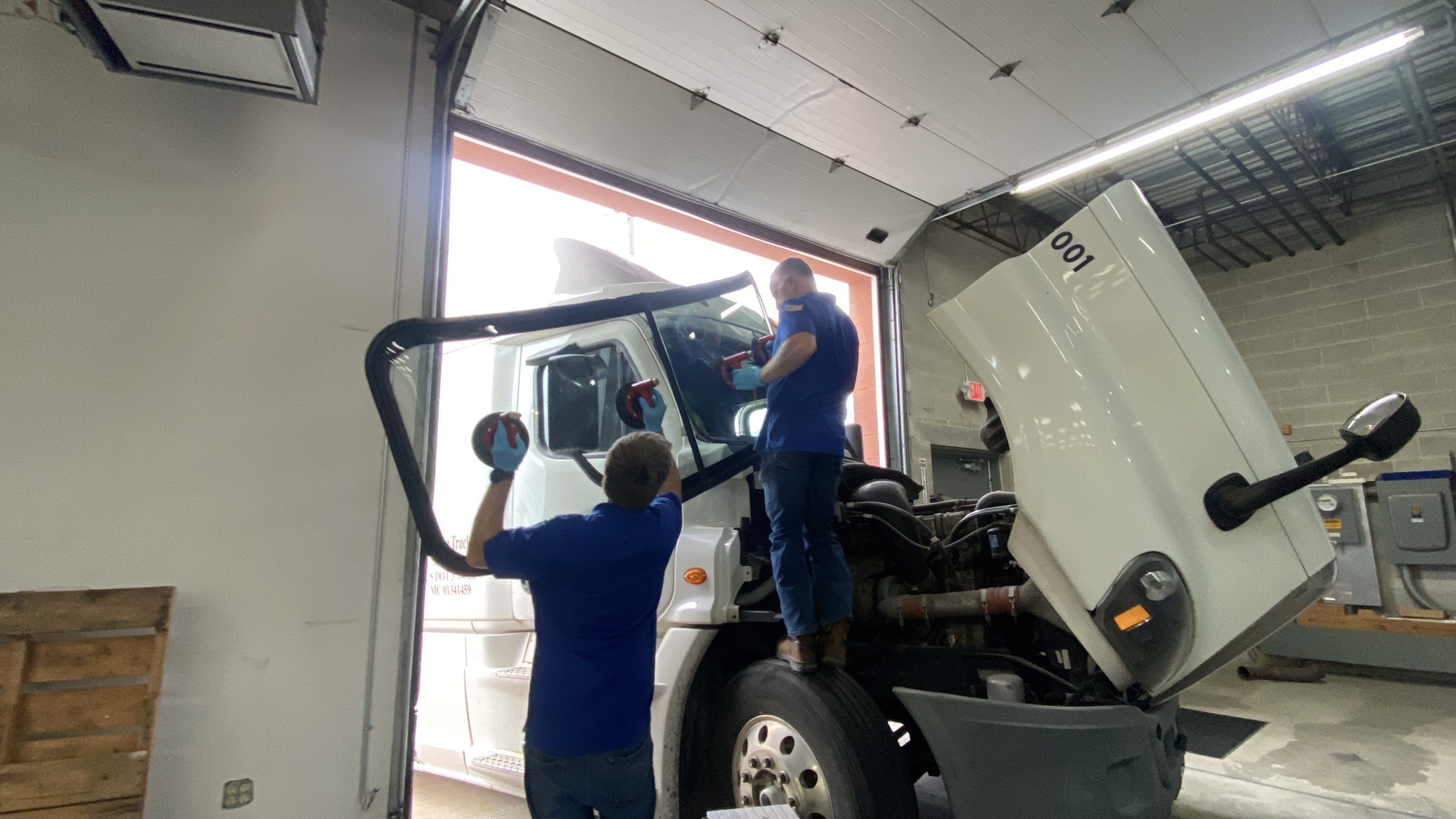 Glass Doctor in West Bend, WI, takes on challenging semi-truck windshield repair